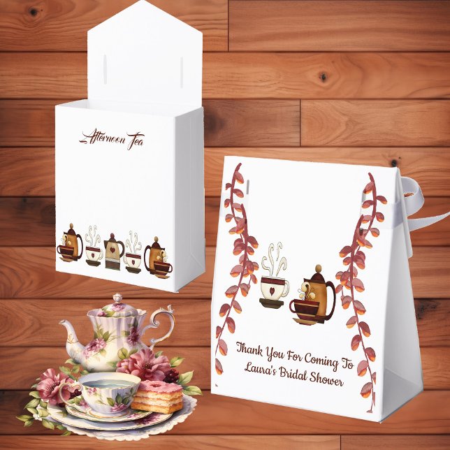  Earthen Teapot Afternoon High Tea Bridal Shower  Favour Box (Earthen Teapot Afternoon High Tea Bridal Shower Favor Boxes)
