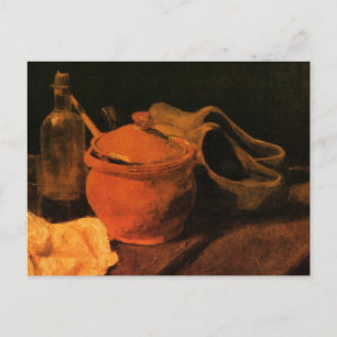 Earthenware, Bottle and Clogs by Vincent van Gogh Postcard