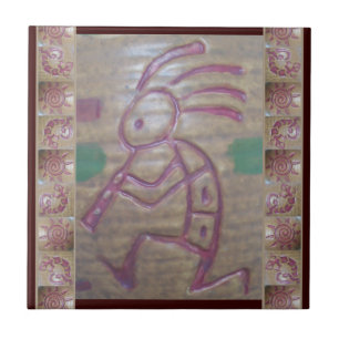 Earthenware Kokopelli Tile