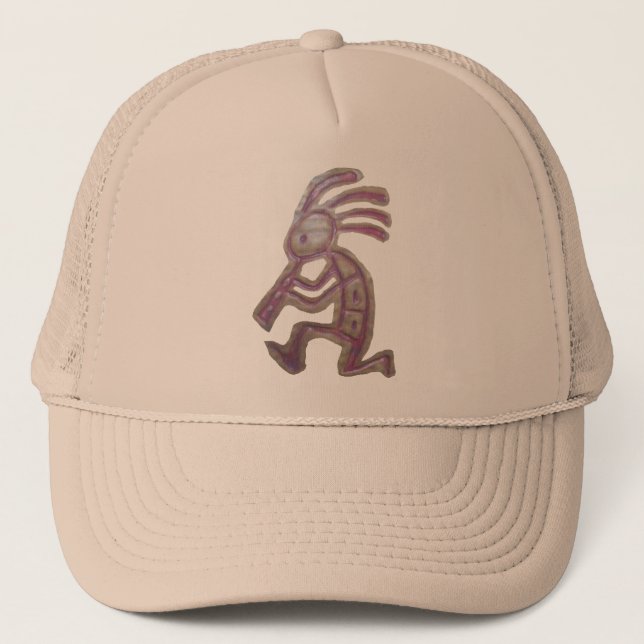 Earthenware Kokopelli Trucker Hat (Front)