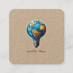 Earthly Ideas Square Business Card
