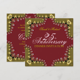 Earthly Love 25th Anniversary Dinner Invitations