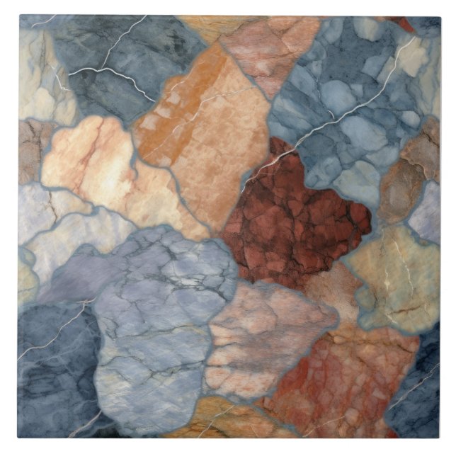 Earthly Tone Marble Pattern Tile (Front)