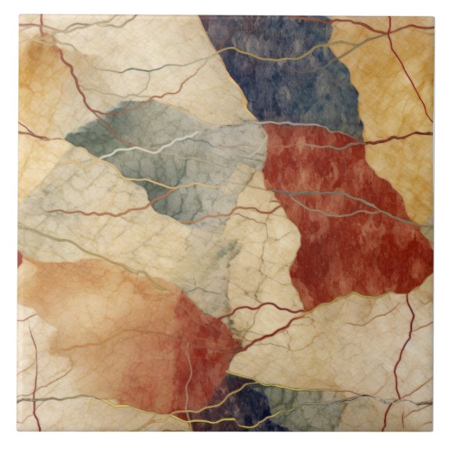 Earthly Tone Marble Pattern Tile (Front)