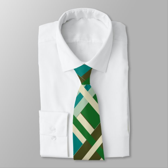 Earthly Treasures Intersecting Lines Neck Tie (Tied)