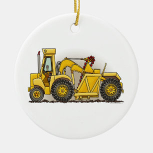 Earthmover Construction Ceramic Tree Decoration