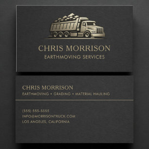 Earthmoving Services Professional Business Card