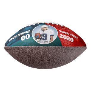 Earthquake Custom Football Red American Football