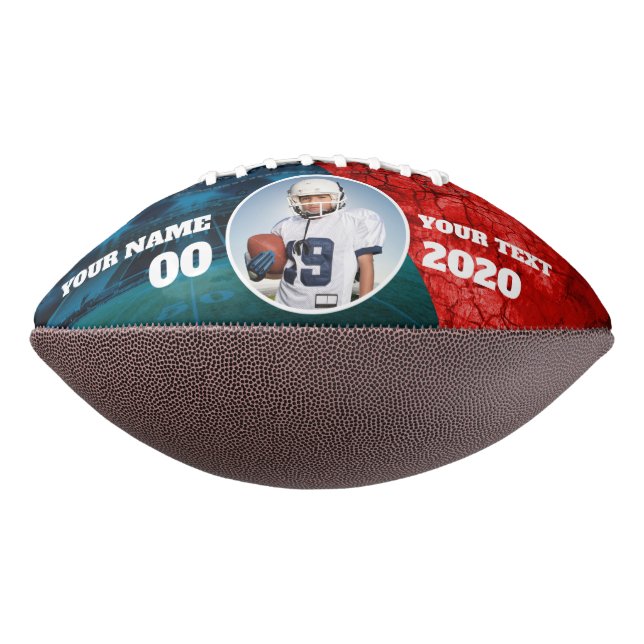 Earthquake Custom Football Red American Football (Rotated 270)