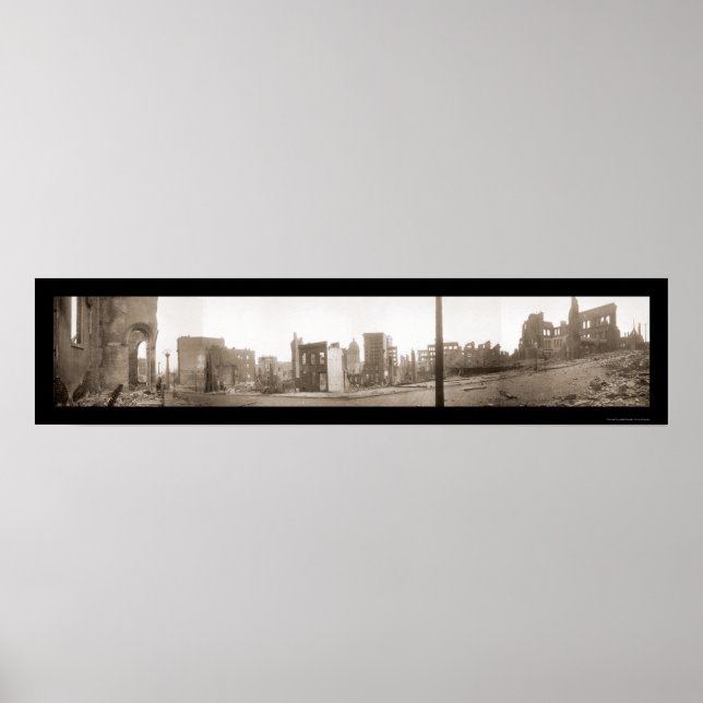 Earthquake San Francisco Photo 1906 Poster (Front)