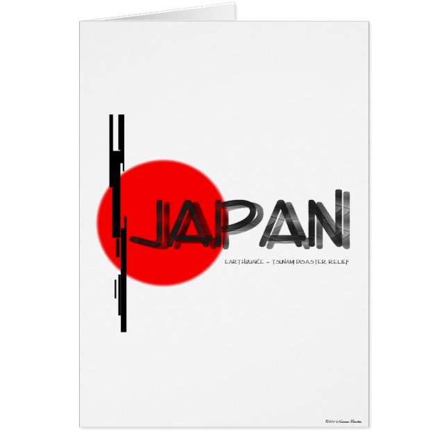 Earthquake-Tsunami Disaster Relief Card (Front)