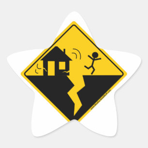 Earthquake Warning Merchandise and Clothing Star Sticker