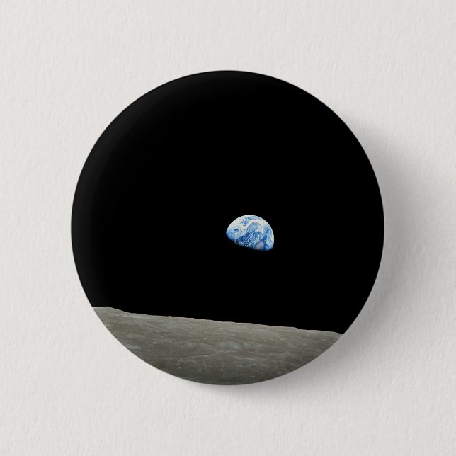 Earthrise 6 Cm Round Badge (Front)