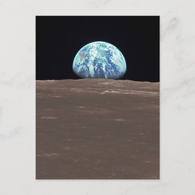Earthrise from the Moon Postcard (Front)