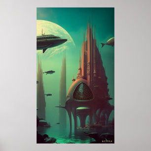 Earthrise Serenade (42x24in Extra Long) (W/ Logo) Poster