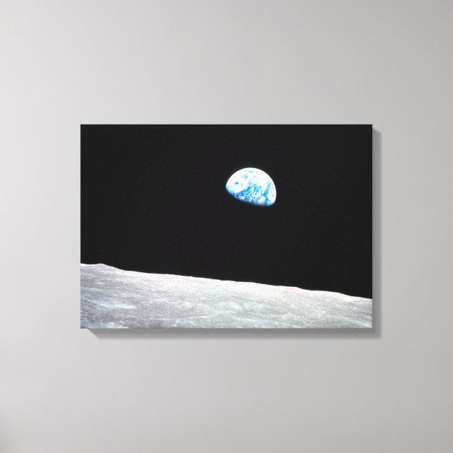 Earthrise - The Lunar Perspective Canvas Print (Front)