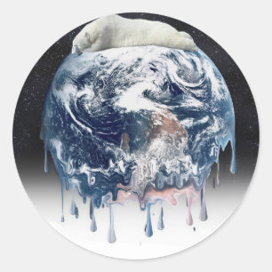 Earth's Bear Hug Classic Round Sticker