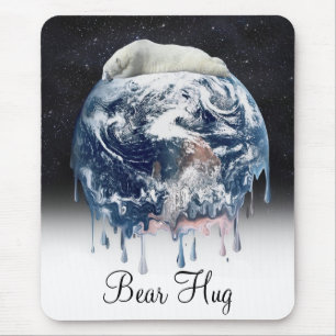 Earth's Bear Hug (w/Half Universe Background) Mouse Mat