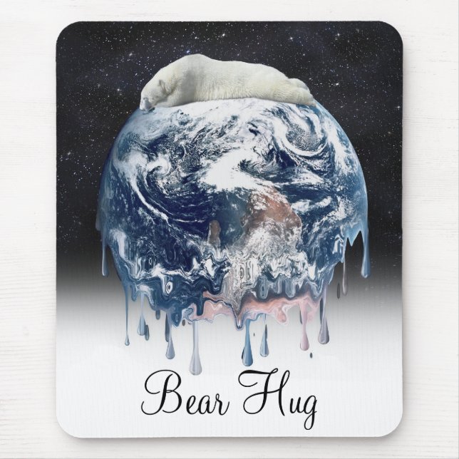 Earth's Bear Hug (w/Half Universe Background) Mouse Mat (Front)