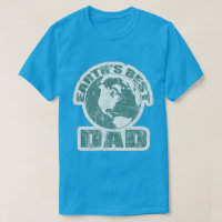 Earths Best Dad White and Blue