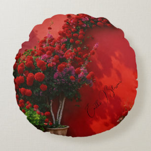 Earth's Blossom Round Pillow
