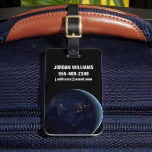 Earth's City Lights At Night On Asia And Australia Luggage Tag
