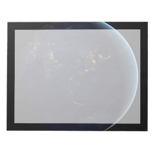 Earth's City Lights At Night On Asia And Australia Notepad