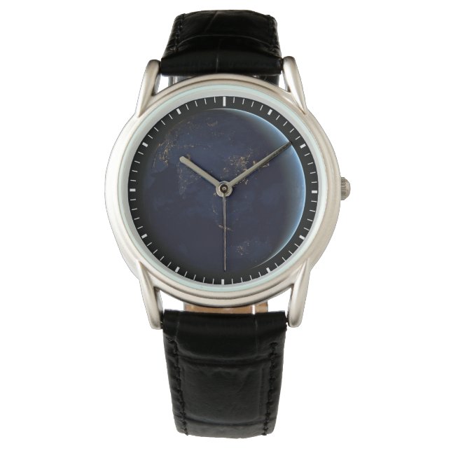 Earth's City Lights At Night On Asia And Australia Watch (Front)