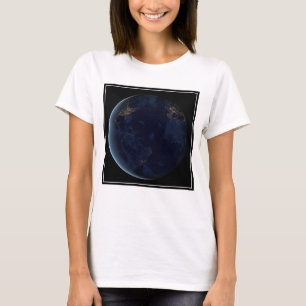 Earth's City Lights At Night T-Shirt