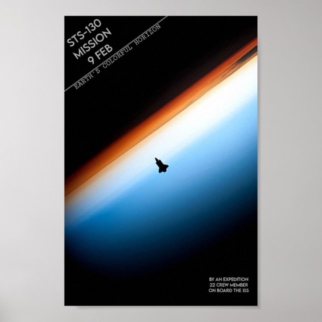 Earth's colourful horizon from the ISS Poster (Front)