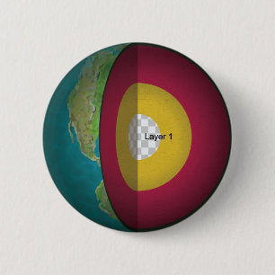 Earth's Core 6 Cm Round Badge