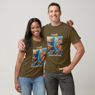 Earth's Crust Fault Brown T-Shirt