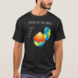 Earth's Crust Layers Of The Earth Geology Science  T-Shirt