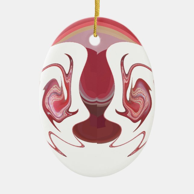 Earth's Embers: Textured Tapestry of Africa Ceramic Tree Decoration (Front)