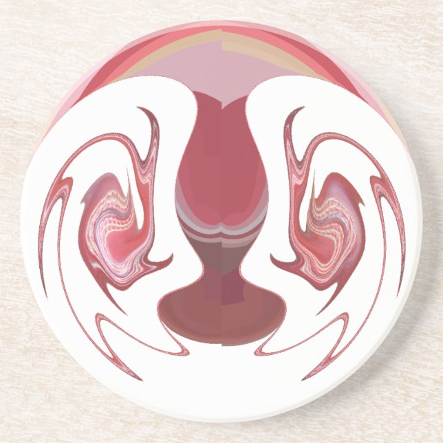 Earth's Embers: Textured Tapestry of Africa Coaster (Front)