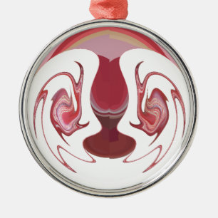 Earth's Embers: Textured Tapestry of Africa Metal Tree Decoration