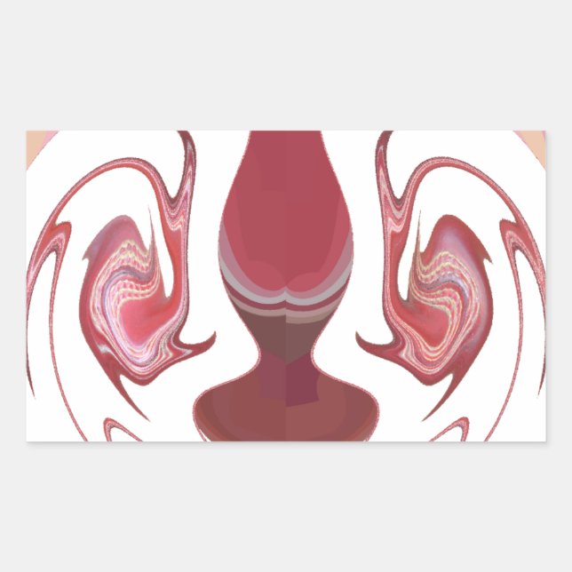 Earth's Embers: Textured Tapestry of Africa Rectangular Sticker (Front)