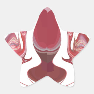 Earth's Embers: Textured Tapestry of Africa Star Sticker