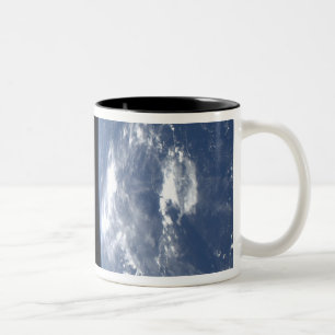 Earth's horizon and the blackness of space 2 Two-Tone coffee mug
