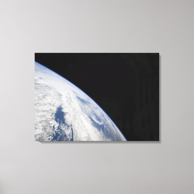 Earth's horizon and the blackness of space canvas print (Front)