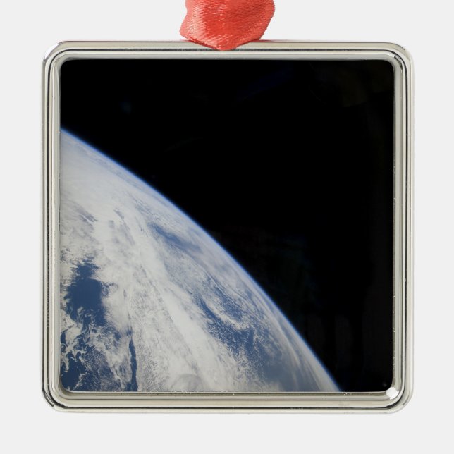 Earth's horizon and the blackness of space metal tree decoration (Front)