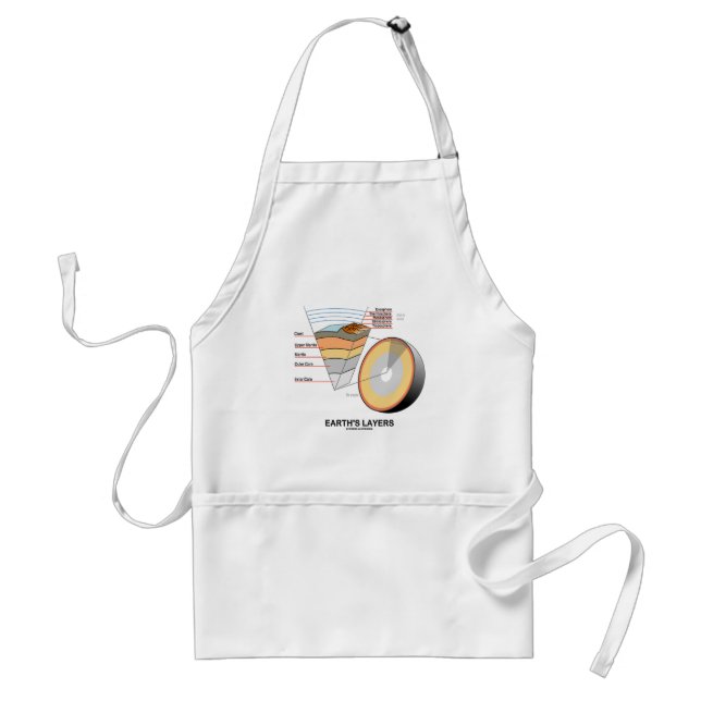 Earth's Layers (Earth Science Geology) Standard Apron (Front)
