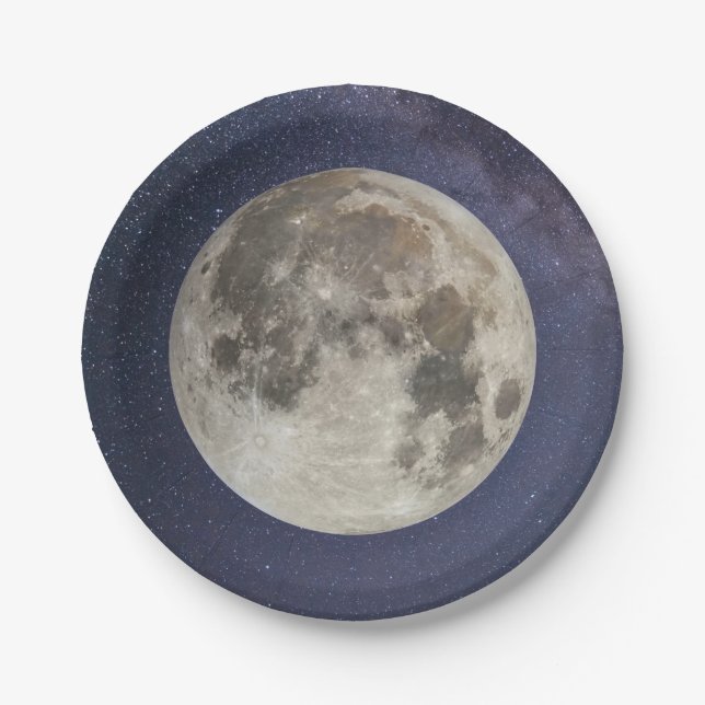 Earth's moon paper plate (Front)