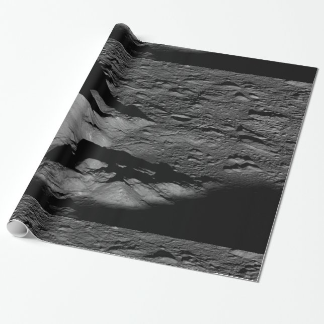 Earth's Moon Tycho Crater Central Peak Wrapping Paper (Unrolled)