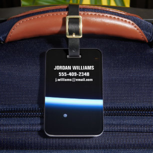 Earth's Thin Line Of Atmosphere And A Gibbous Moon Luggage Tag
