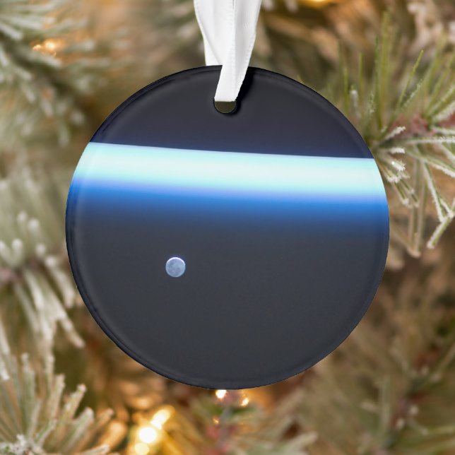 Earth's Thin Line Of Atmosphere And A Gibbous Moon Ornament (Tree)