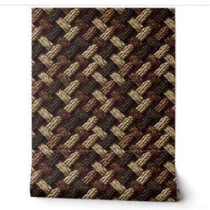 Earthtone Braided Crochet Pattern Wallpaper