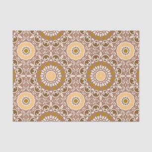 Earthtone Ethnic Bohemian Kaleidoscopic Pattern Tissue Paper