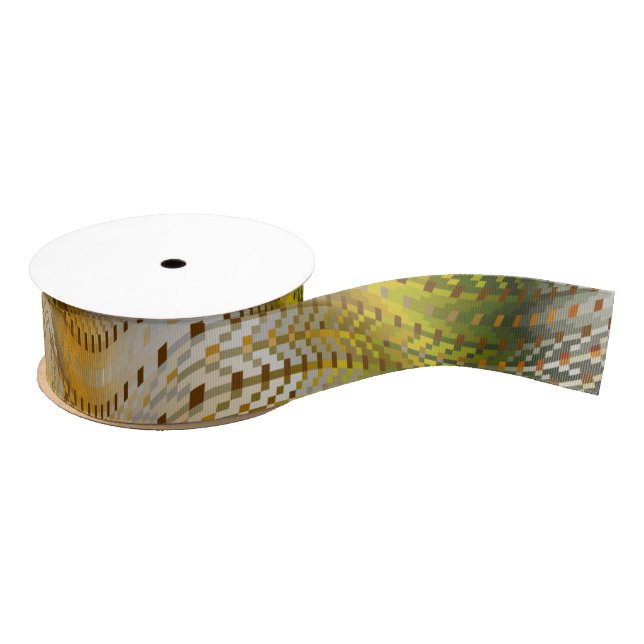 Earthtone Faux Snakeskin Grosgrain Ribbon (Spool)