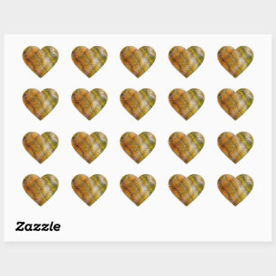 Earthtone Faux Snakeskin Heart Stickers